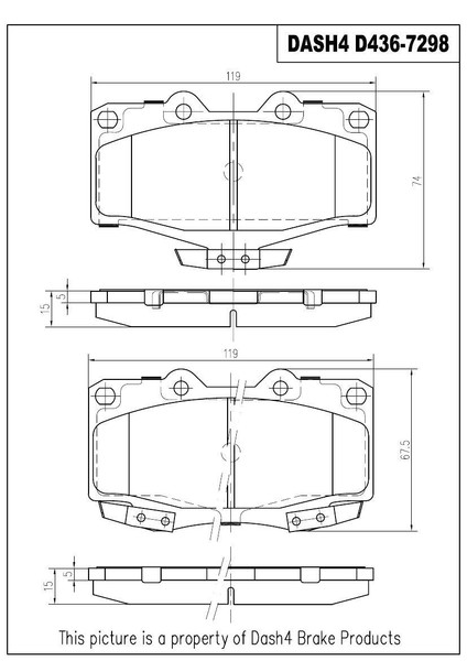 Dash4 MD324 Semi-Metallic Brake Pad