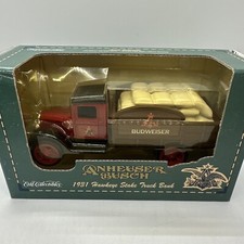 ERTL COLLECTIBLES Anheuser Busch 1931 Hawkeye Stake Truck Bank in original box