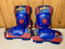 Kids/Youth Knee Pad Elbow Wrist Pad Guards Gear TWO SETS Spider-Man and Pink