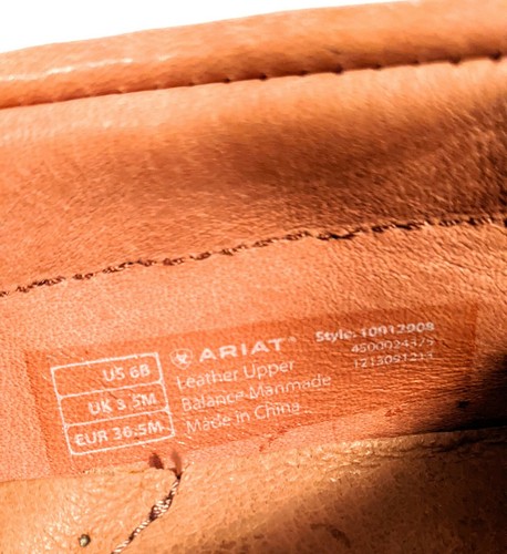 ARIAT Yuma Brown Moc Leather Women's Shoes Sz 6B Casual - Picture 6 of 6