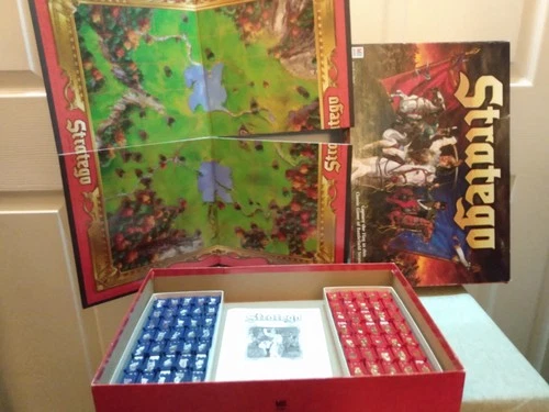 Complete Vintage 1999 Milton Bradley Stratego Game - Torn Board, Replaced Armies