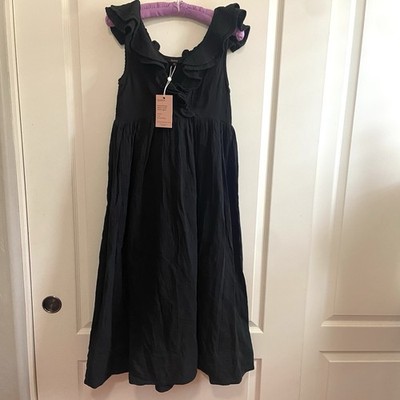 Quince Organic Cotton Gauze Ruffle Front Maternity Dress Black Size XS | eBay Quince Organic Cotton Gauze Ruffle Front Maternity Dress Black Size XS | eBay