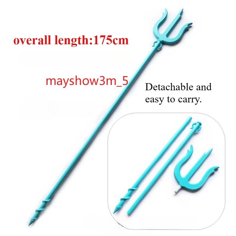 US STOCK! VTuber Hololive EN Gawr Gura Cosplay Palo de Pared Bastón Arma Propulsor 175 cm Foto 3 de 4