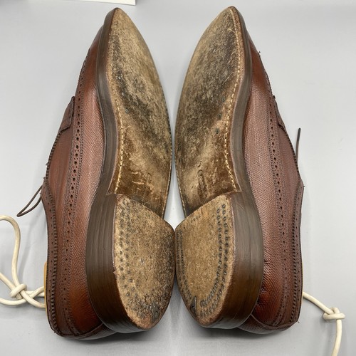Vintage Florsheim Imperial Schuhe Herren 8,5 D 5 Nagel V Stollen LongWing Braun 93602 - Bild 5 von 11
