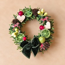 1:12 Scale Christmas Wreath Dolls House Miniature Hand Made UK