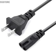 AC Power Cord 2 Prong Cable for PS 5 4 3 2 Slim XBOX PC Laptop PSV Monitor TV
