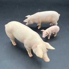 Schleich 2003 PINK PIG MALE BOAR, SOW, PIGLET Retired FREE SHIPPING