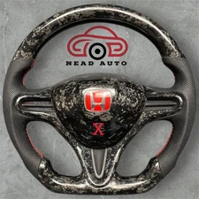 Forged Carbon Fiber Steering Wheel for Honda Civic (2006-2011).