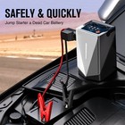 8000/12000mAh Portable Car Jump Starter with Integrated Blower and Vacuum Pump