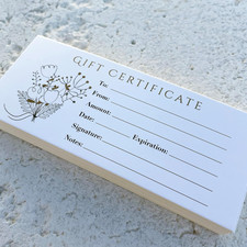 100 Blank Gift Certificates Great for Small Business, Restaurant, Spa, Makeup,