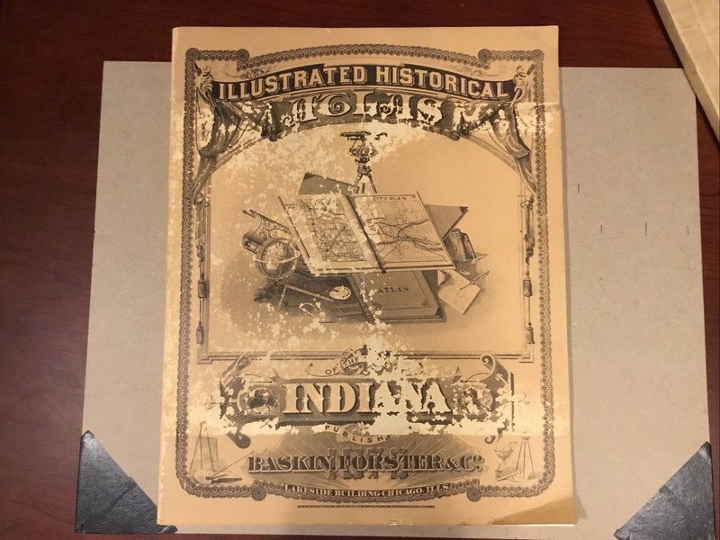 Indiana Counties Atlas Of 1878 Pub. 1968 Vintage County Maps