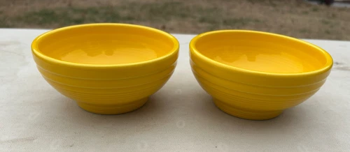 Fiestaware Small Footed Bowls Fiesta Daffodil Set of Two New with Stickers