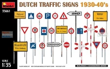 MIA35661 1:35 Miniart Dutch Traffic Signs 1930-40s