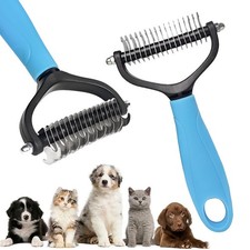 Pet Grooming Brush Dematting Comb Rake for Dogs Dematting Tool for Cats