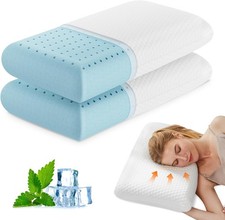 Memory Foam Pillows for Sleeping,2 Pack Queen Size Bed Pillows for Adults,wit...