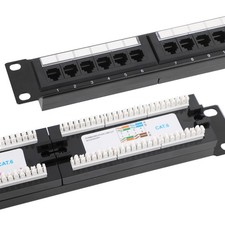 24 port 1U 19inch CAT6 Universal Patch Panel Rack Mountable