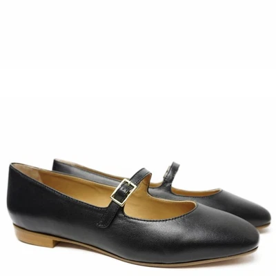 ETIENNE BALLERINE AJUSTABLE BRACELET NAPPA NOIR CUIR VRAI - Photo 1/4