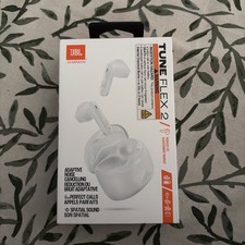 NEW JBL TUNE FLEX 2 PERFECT FIT ADAPTIVE NOISE CANCELLING WIRELESS EARBUDS WHITE