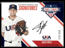 2020 Panini USA Baseball Stars & Stripes Casey Opitz Signatures Black /499 HSC