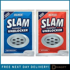 SLAM SINK UNBLOCKER BATHROOM SHOWER KITCHEN FOR CLOGGED SINK DRAIN KILROCK NEW