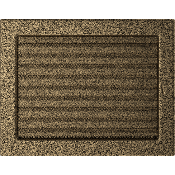 Kratki LüFtungsgitter 22X30 Schwarz Und Gold Jalousie-image