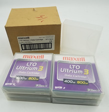 Lot of 4 - Maxell LTO Ultrium 3 Data Tape Cartridge 400GB 800GB - New Sealed