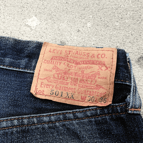 Levi's 501XX 1955 Modell Jeans W29 L30 blau, USA Made, Valencia Factory Vintage  - Bild 3 von 10