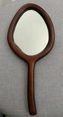 H&M Home Asymmetrischer Handspiegel aus Mangoholz - Mid Century Modern Stil - Indien