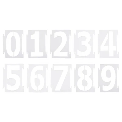 5 Pouce Chiffres 20 Set Réutilisable Plastique Ciffres 0-9 pour Peinture Dessin - Photo 1/4