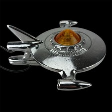 Rare 1951 Tucker Flying Saucer Chrome Lighted Hood Ornament By Alex Tremulis
