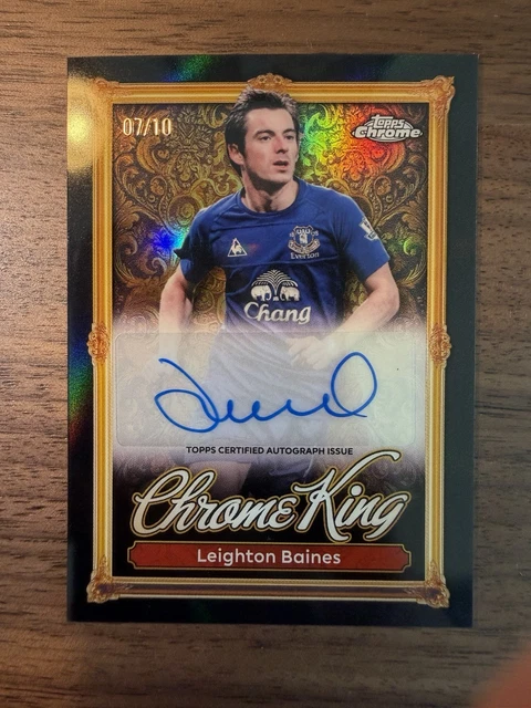 2025-26 Topps Premier League Chrome King Autographs Leighton Baines Everton /10