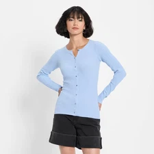 Women's Ribbed Cardigan - Future Collective Light Blue XS