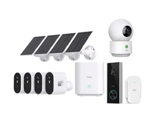 AOSU 5MP SolarCam Max System 4-Cam-Kit + 3MP Doorbell Camera + 3MP Indoor Cam...