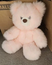 Vintage 1985 Prestige Toy Corp Plush Powder Pink Stuffed Teddy Bear 7 inch