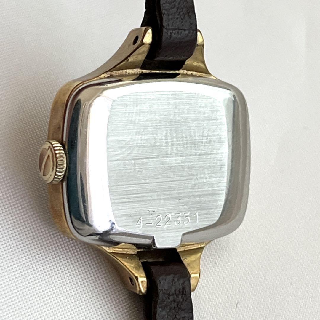 オールド　BULOVA×Dior 腕時計　ロゴ金具　ブラウン文字盤　レザー BULOVA X DIOR WATCH WITH LOGO HARDWARE, BROWN DIAL, LEATHER