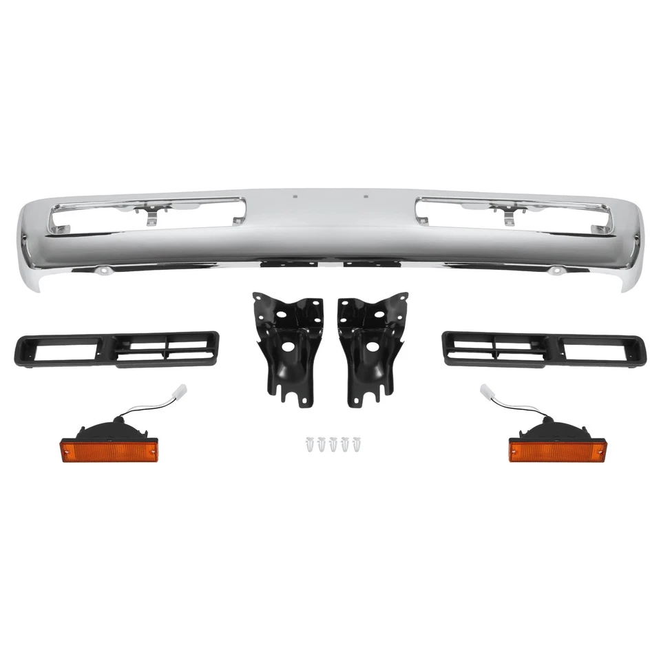 Front Bumper Kit W/Turn Signal Light & Bracket & Bezel For 1996-97 Nissan Pickup - Imagem 2 de 4