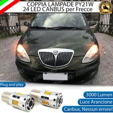 COPPIA LAMPADE PY21W BAU15S CANBUS 24 LED LANCIA YPSILON 843 FRECCE ANTERIORI