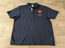 Men's Nike Arsenal 2007/08 Navy Gold Football Polo Shirt Size XXL (2xl)