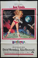 1968 "Barbarella"  27x41" folded one sheet Jane Fonda