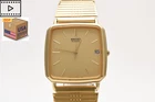 Vintage 1983 [Exc+5] SEIKO 7432-5030 Gold 30mm Square Men's Quartz Watch JAPAN