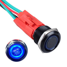 Push Start Ignition Switch, 19Mm On -Off Instant Engine Start Push Button Switc