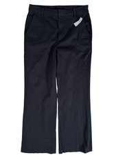 Gap 1969 Black Flat Front High-Rise Straight Leg Chino Pants Women's Size 8