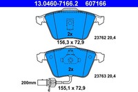 Bremsbelagsatz Scheibenbremse ATE 13.0460-7166.2 FüR Audi C5 A6 Allroad 1LA 1LG
