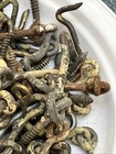 Vtg Mixed Lot 2.2 lbs of Brass & Steel Eye Hooks Rustic Steampunk Salvage Door — photo 5
