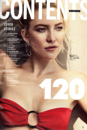 COSMOPOLITAN Magazine October 2017 Kate Hudson Natalie Uhling Justin Hartley - Picture 2 of 4