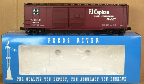 Pecos River HR-0110-2 Santa Fe Double-Door Boxcar Spur O (3 Schienen) NOS | Zustand: New