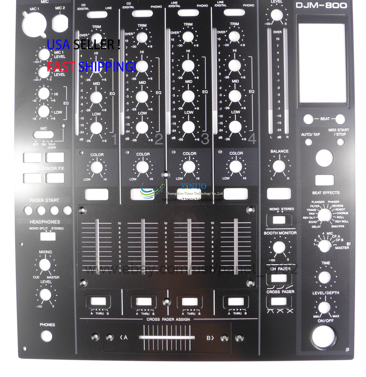 Replacement Front Panel Faceplate For Pioneer Djm800 Mixer Dnb1144 For Sale Online Ebay