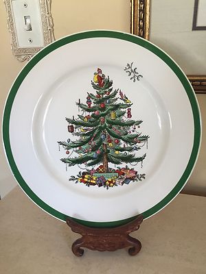 SPODE Christmas Tree Dinner Plate S3324 ENGLAND