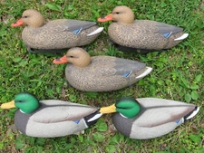 Mallard Duck Decoy (Hard Core Whaletail brand)--Drakes and Hens Set or singles