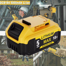 Batterie de remplacement 18V pour DeWalt Li-Ion 5,0Ah XR DCB182 DCB184 DCB200 DE